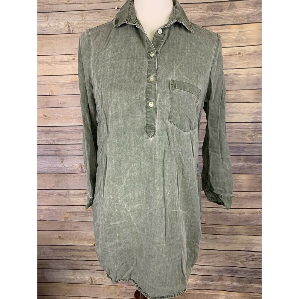 Old Navy Womens Small Tencel Dress Popover Shirt